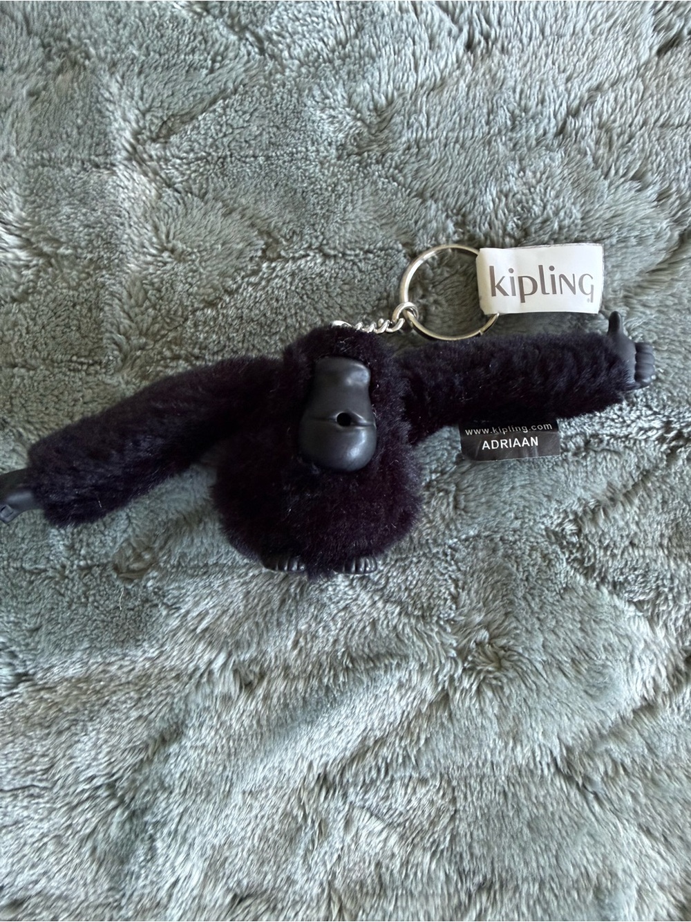 Kipling Black Adriaan Monkey Plush Keychain